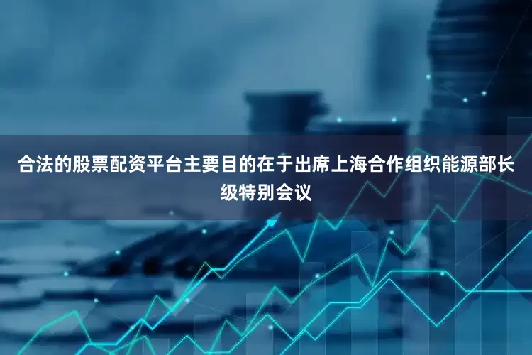 合法的股票配资平台主要目的在于出席上海合作组织能源部长级特别会议